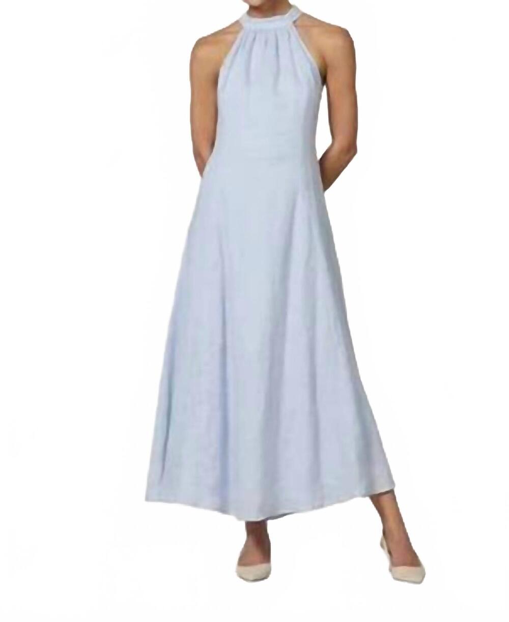 NEW LUSANA piper midi dress in misty blue